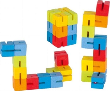 Klocki - kostki na gumce, HS012-goki, klocki drewniane