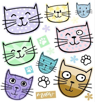 Naprasowanki Meow mały arkusz naplamki