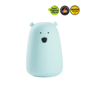 Miś Duży Lampka Silikonowa Niebieska Rabbit&Friends