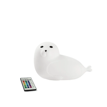 Foka Lampka Silikonowa z Pilotem Biała Rabbit&Friends