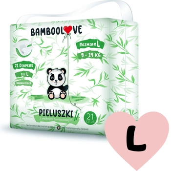 BAMBOOLOVE pieluszki jednorazowe rozm. L (9-14kg) 21 szt.