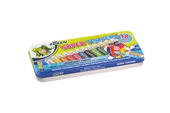 Farba tempera 12 kolorów w metalowym pudełku