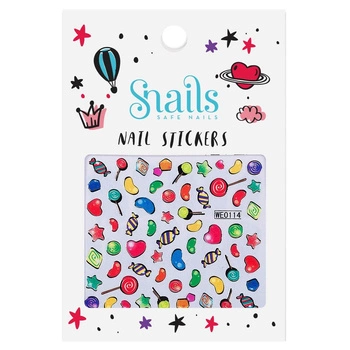 Naklejki na paznokcie dla dzieci Snails - Candy Blast