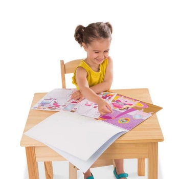 Książeczka z naklejkami wielokrotnego użytku Zamek Księżniczki 14306-Melissa & Doug, naklejki dla dzieci
