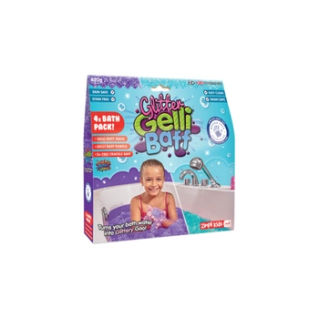 Magiczny proszek do kąpieli, Gelli Baff Glitter, fioletowy i błękitny, 4 użycia, 3+, Zimpli Kids