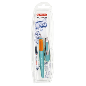 Pióro wieczne Herlitz My. Pen m turkus/pomarańcz