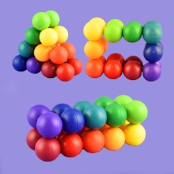 Sensoryczne puzzle kulki  - display 24 szt
