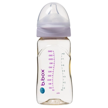 Butelka ze smoczkiem do karmienia niemowląt wykonana z PPSU, 240 ml, piwonia, b.box