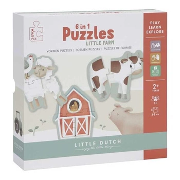 Little Dutch Puzzle 6 elementów Little Farm FSC LD7148