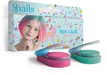 Zmywalne kredy do włosów Hair Chalk 2 szt Snails - Unicorn