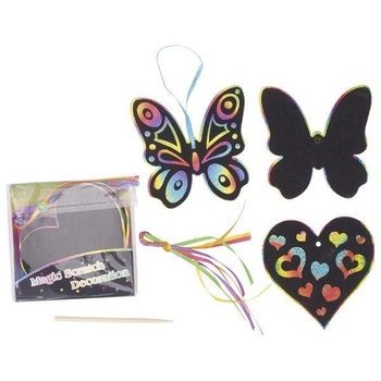 Zdrapki, Tęczowe motywy, 15540-Goki, zestaw plastyczny do rysowania