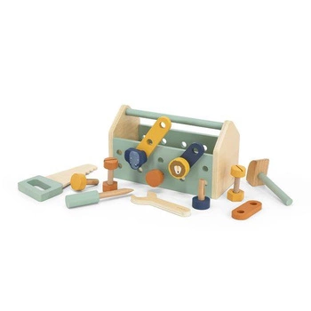 Drewniana skrzynka z narzędziami  19 elementów