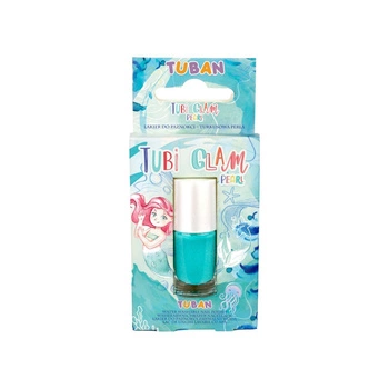 TUBI GLAM – zmywalny lakier do paznokci TURKUSOWY PERŁOWY Tuban