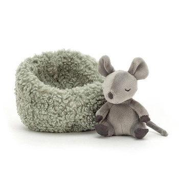 JellyCat Hibernating Mysz 7x12cm