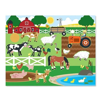 Naklejki wielokrotnego użytku ZWIERZĘTA MEGA ZESTAW 14196 Melissa & Doug