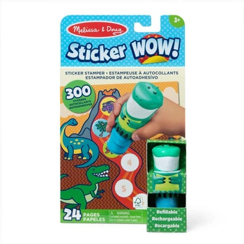 Sticker Wow stempel z naklejkami Dinozaur 32012 Melissa & Doug książeczka z naklejkami