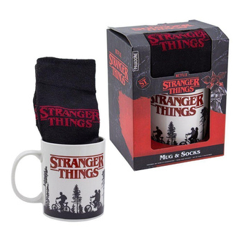 Zestaw prezentowy Stranger Things: kubek plus skarpetki - Logo